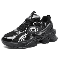Chaussures de sport pour homme personnalisées avec logo de marque 2025, design turbine, chaussures de course décontractées en cuir souple, élévatrices augmentant la taille