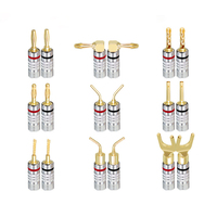 Connecteur audio vidéo JIALUN 4mm plaqué or brillant fiche banane mâle et prise femelle coque aluminium connecteurs banane pointe