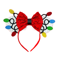 Noël souris oreilles bandeaux femmes cheveux accessoires enfants génie de dessin animé bandeau fille paillettes arc chapeaux