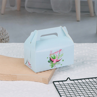 Boîte Cadeau pliable personnalisée avec poignée Boîte à biscuits Emballage de gâteau de boulangerie Boîtes d'emballage alimentaire petit bonbon beignet pignon
