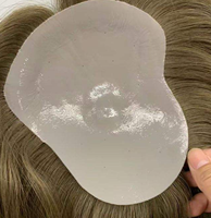 Commande personnalisée Perruque en cheveux vierges chinois 100% naturels avec système adhésif en silicone pour le cuir chevelier, haute densité pour la perte de cheveux