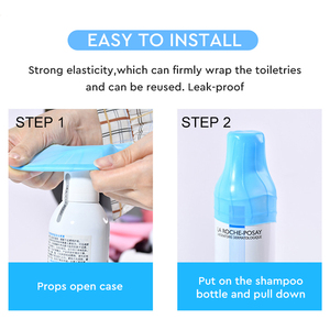 Housse de bouteille de voyage en silicone, manchon rétractable pour bouteille d'eau, 12 pièces, pour shampoing - Product Image 4