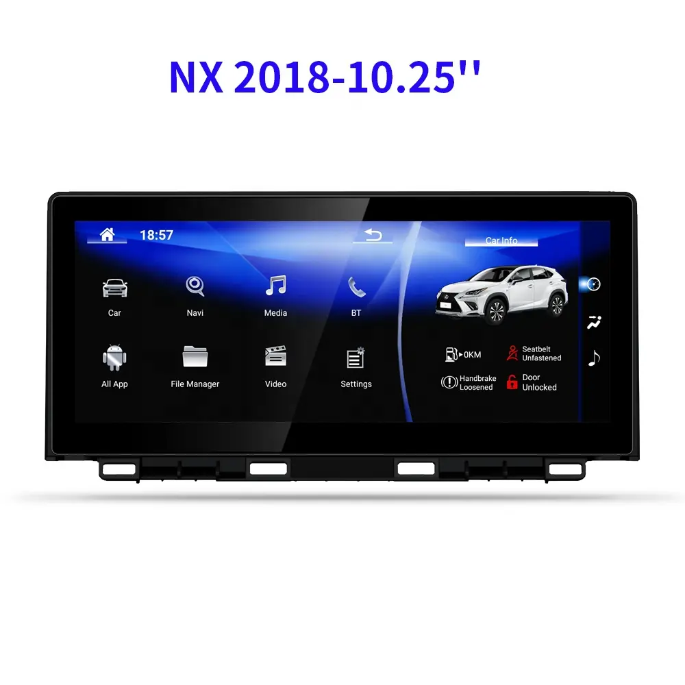 Soporte coche control remoto táctil grande de 10,25 pulgadas pantalla táctil pantalla de video de Radio de navegación gps para Lexus NX 200, 300h 2018 mp5 jugador