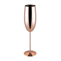 Meilleure vente, plaqué cuivre de couleur personnalisée, gobelet en métal, verre à vin 250ml en acier inoxydable, verre à Champagne, flûte