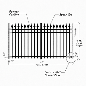 Clôture <span class=keywords><strong>tubulaire</strong></span> en acier galvanisé à chaud, à sommet plat ou à pointe, <span class=keywords><strong>pour</strong></span> <span class=keywords><strong>piscine</strong></span> et jardin, en vente, fournisseur chinois - Product Image 5