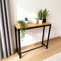 Table console étroite facile à nettoyer, petite table d'entrée, table fine, table d'appoint pour canapé, pour salon