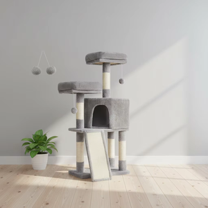 Árbol para Gatos de Interior Moderno y Lujoso, Torre Grande de Piso a Techo, Arbre a Chat, Hecho de Madera, Empaquetado en Cartón - Product Image 5