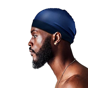 HZM-10043 hommes soyeux bas vague casquette bonne compression <span class=keywords><strong>bandana</strong></span> sur <span class=keywords><strong>Durag</strong></span> - Product Image 4