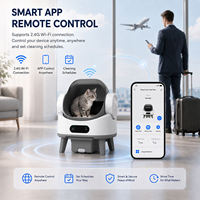Bac à litière automatique intelligent et écologique pour chat, carré, en ABS, avec contrôle des odeurs, autonettoyant, grande capacité 80L, toilette automatique pour chat