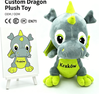Fabricant de dragon gris en peluche mignon dragon de Cracovie en peluche dragon en peluche personnalisé dragon en peluche pour la Pologne
