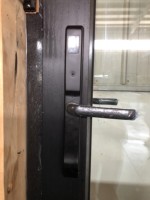 Porte française en bois isolée PENJOY avec serrure intelligente pour entrée principale, écran en fibre de verre
