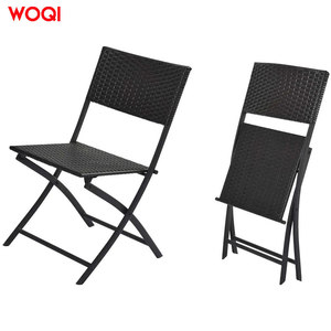 Ensemble de chaises pliantes de jardin Woqi Outdoor Garden, design moderne noir Wisteria, 30x30x30 cm, pour terrasse et bistro - Product Image 5