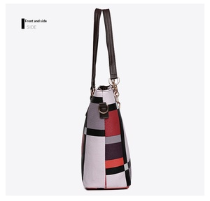 Conjunto de Bolsos de Piel Sintética con Logotipo Personalizado, Colección de Bolsos de Mano con Estampado a Cuadros Vintage, Bolso Tote y Bandolera, Conjunto de Bolsos para Mujer - Product Image 6
