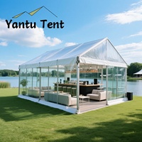 Tentes de réception de haute qualité pour mariages et événements, tentes transparentes semi-permanentes en PVC à vendre