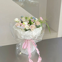 Ribest 20/30/50M Rouleau Transparent Fleur Emballage Emballage En Gros Fleur Papier D'emballage Fleuriste Emballage