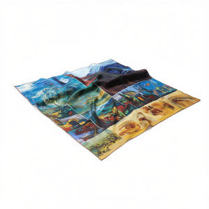 Sciarpa in Seta Stampata su Due Lati con Motivo Pittorico 70x70cm, Accessorio Moda per Donna - Product Image 2