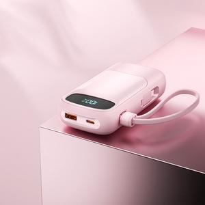 Cargador Portátil Pequeño PD40w de Carga Rápida, Batería Externa de Gran Capacidad para Viajes con Cable Integrado de 10000mah - Product Image 4