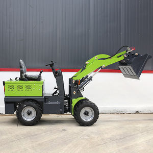 Loader Listrik Mini dengan Roda Depan Bertenaga Baterai, Laris Manis, Dilengkapi Aksesoris, Kapasitas 1 Ton, Micro Skid Steer Loader - Product Image 1