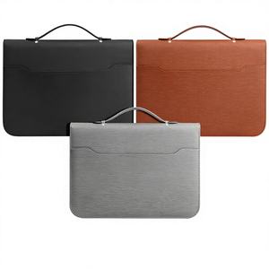 Hoge kwaliteit A4 lederen waterdichte map met ingebouwde rekenmachine, aangepaste logo, multifunctionele portfolio - Product Image 2