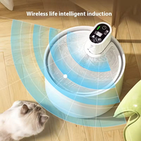 Fontaine à eau portable moderne en céramique écologique pour animaux de compagnie, distributeur d'eau sans fil étanche pour chiens/chats, recharge sans fil