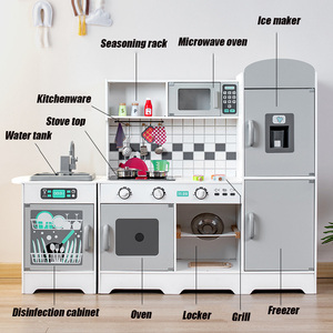 Grande <span class=keywords><strong>Cucina</strong></span> Giocattolo di Lusso con Luci e Suoni, Set con Frigorifero, Giocattoli in <span class=keywords><strong>Legno</strong></span> per Bambini - Product Image 2