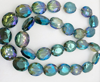 20*24mm perles d'oeil de taureau bricolage matériel de bijoux coloré Transparent facettes lâche carreaux perles de verre en cristal pour la fabrication de bijoux