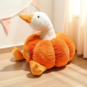 Simpatico Peluche <span class=keywords><strong>a</strong></span> Forma di Oca, Cuscino Decorativo <span class=keywords><strong>a</strong></span> Forma di Zucca, Peluche <span class=keywords><strong>a</strong></span> Forma di Anatra, Regalo Divertente per Matrimoni - Product Image 1