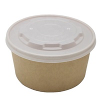Oem Odm Fruit Salade Kom Pla Pe Gecoat Biologisch Afbreekbare Verpakking Poke Bowls Hot Voedsel Te Gaan Kraft Kom Met Papier deksel