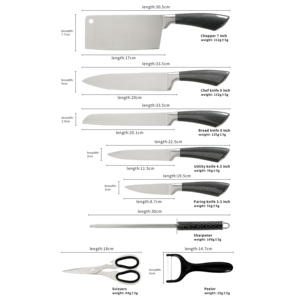 Ensemble de <span class=keywords><strong>couteaux</strong></span> de luxe pour cuisine Steak blanc, ustensiles de Chef, aiguiser, en acier inoxydable, vente en gros, - Product Image 4