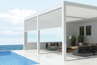 Pergola d'extérieur moderne de luxe Pergola de jardin en métal avec toit à persiennes imperméable en aluminium