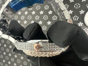 Reloj de Lujo de Alta Calidad con Moissanita VVS Personalizado, Estilo Hip-Hop con Diamantes, Oro Rosa, Automático y Mecánico - Product Image 5