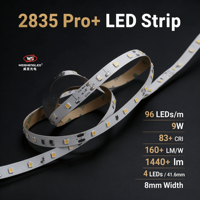 Bande LED Pro+2835 96ledsm 4L 9W 83+160+ 1440+ 4/41.6 8mm