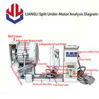 LIANGYUAN 220v 550W Motor Tipe Split Underhung untuk Mesin Jahit Hemat Energi, Tembaga Murni, Pemasangan Mudah