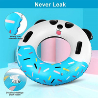 Vente en gros design unique d'anneau de natation gonflable pliable en PVC pour enfants panda cercle scintillant pour les sports nautiques