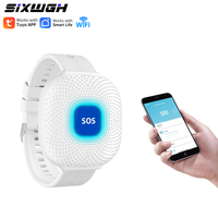 Bracelet intelligent étanche SIXWGH Tuya WiFi avec alerte SOS, détection de chute pour personnes âgées, bouton d'appel de panique, montre d'urgence Smart Life pour la maison