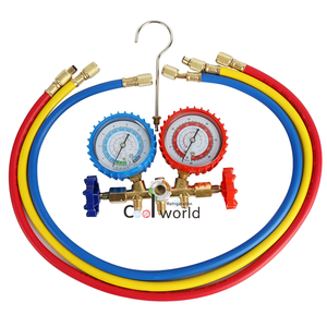 CT-536 <span class=keywords><strong>Brass</strong></span> Body <span class=keywords><strong>Manifold</strong></span> <span class=keywords><strong>Gauge</strong></span> Set para R134 R22 R12 R404A - Product Image 2