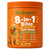 Complément multivitaminé et probiotique 8-en-1 pour chiens – Bouchées tendres à absorption rapide pour le soutien immunitaire, cutané, capillaire et énergétique – Saveur poulet