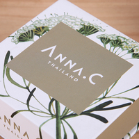 Boîte à savon faite à la main en papier kraft écologique de 1mm impression gaufrée et estampée par fenêtre en plastique transparent pour l'emballage de soins personnels