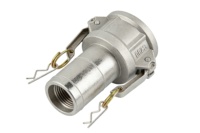 Raccord de tuyauterie français à connexion rapide, coupleur Camlock type B C D E F en alliage d'aluminium argenté, coupleur flexible femelle/mâle pour tuyau d'incendie