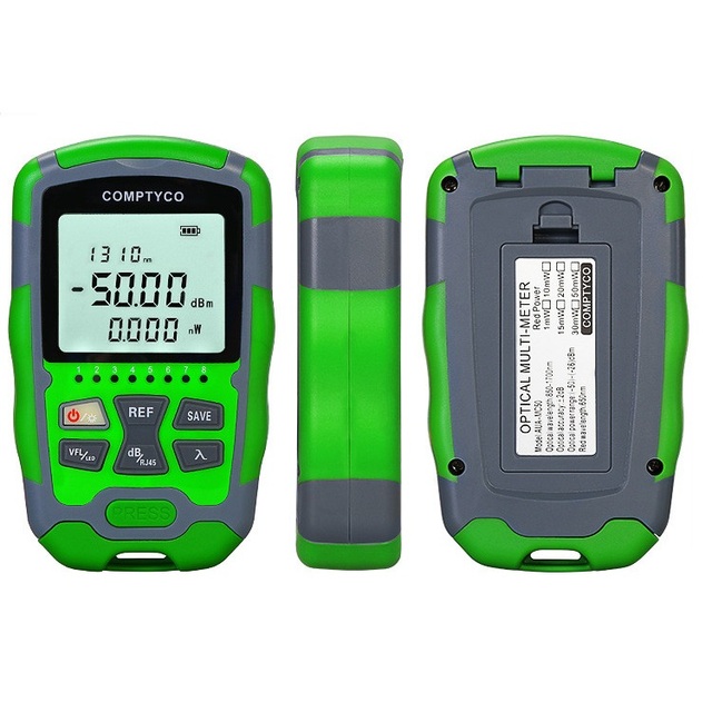 Rechargeable FTTH Equipment Optical Multi-meter Fiber Optical Power Meter VFL Portable Visual Fault LED Lighting 0.2dB