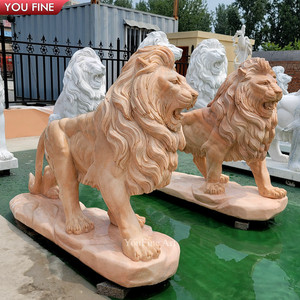 Lifize marmo che cammina leone scultura di pietra statua di leone <span class=keywords><strong>per</strong></span> il <span class=keywords><strong>giardino</strong></span> - Product Image 3