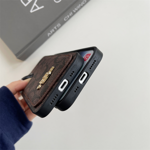 Étui de luxe en <span class=keywords><strong>cuir</strong></span> pour <span class=keywords><strong>iPhone</strong></span> 17 16 15 14 13 12 11 <span class=keywords><strong>XR</strong></span> XS Max 7/8 Plus Étui de téléphone design en <span class=keywords><strong>cuir</strong></span> pour carte - Product Image 4