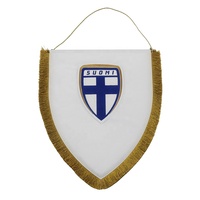 Personnalisation professionnelle publicité Promotion divers triangles d'événement à accrocher des drapeaux d'échange Satin drapeau suspendu personnalisé