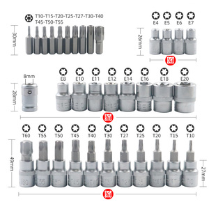 34Pcs Torx Ổ Cắm Thiết Lập Hexagon Cờ Lê Áp Lực Hàng Loạt Tay Áo Xe Sửa Chữa Dụng Cụ Tay <span class=keywords><strong>3</strong></span>/<span class=keywords><strong>8</strong></span> "1/4" Ổ Đĩa Loại Bỏ Công Cụ - Product Image 6