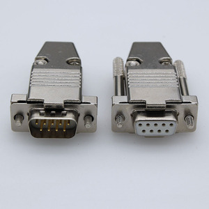 Conector DB9 macho hembra, carcasa metálica, enchufe de puerto serie <span class=keywords><strong>RS232</strong></span>, Conector de cable de soldadura de puerto serie de 9 pines - Product Image 3