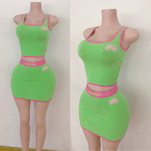 Minifalda de mujer con logotipo personalizado, minifaldas ajustadas de colores, ropa de calle a la moda para mujer, trajes de punto de una pieza, falda ajustada para mujer - Product Image 2