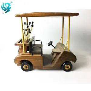 new fashion wholesale wood exquisite model golf cart art craft