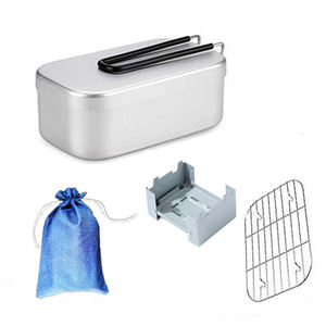 Olla de aluminio para salsas, olla para cocinar al aire libre, bolsa de transporte para viajes, superficie pulida, capacidad de menos de 1 litro, utensilios de cocina portátiles para exteriores - Product Image 4