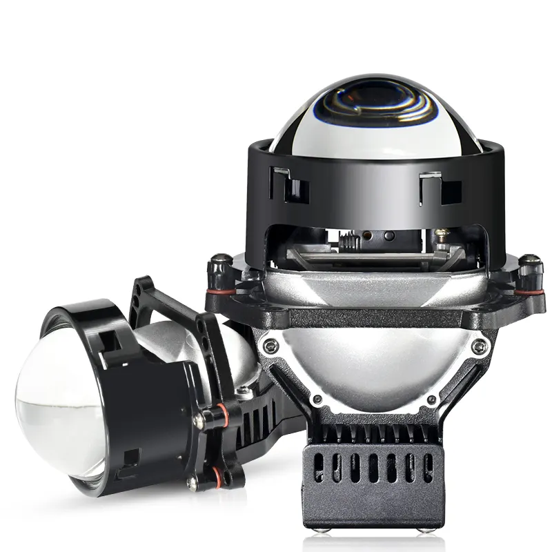 Proyektor LED Lensa Bi Laser Faros Sistem Pencahayaan Otomatis, Lampu Depan LED 110W Sinar Rendah Tinggi, Lampu Depan Led Turbo