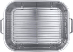 Plat à four ovale en fonte, grille à rôtir pour dinde, ustensiles de cuisine antiadhésifs, 19 pouces, support en cuivre moulé sous pression, plat à rôtir en aluminium - Product Image 2